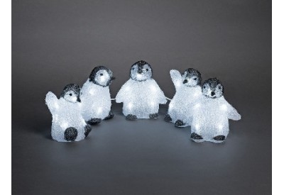 Konstsmide Acrylic Penguin 5 piece LED Set (12.5cm x 12cm)